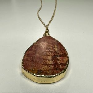 Brown/Burnt Orange Pendant Necklace